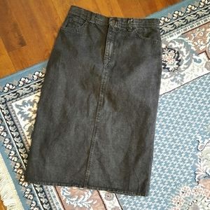 Vintage Starboard Dungaree charcoal denim skirt